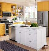 GE GYE22GYNFS - 36 in. 22.1 cu. ft. Counter Depth French Door Refrigerator with Ice & Water Dispenser - Fingerprint Resistant Stainless