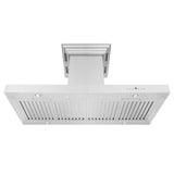 ZLINE Island Mount Range Hood in Stainless Steel with Built-in ZLINE CrownSound Bluetooth Speakers (KE2iCRN-BT) - (KE2ICRNBT42)