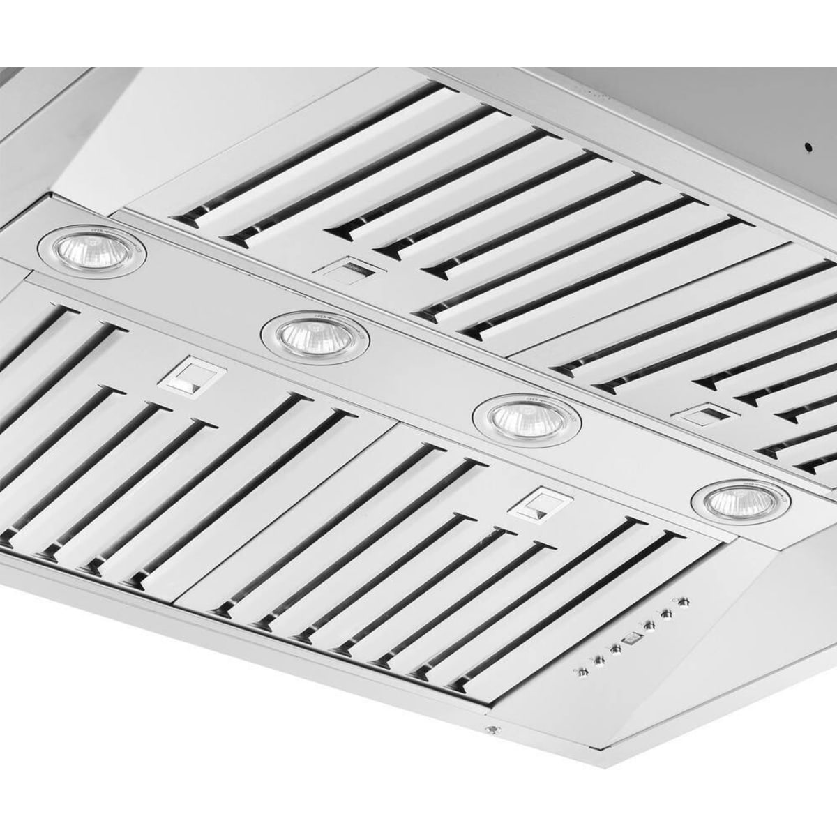 Forno Altilia FRHRE533736 Cabinet Insert Range Hood with 4-Speed, Touch Button Control, Halogen Lighting, Dishwasher-Safe Baffle Filters, and Delay Shut-Off: 36 Inch, 1200 CFM