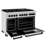 ZLINE Autograph Edition 48" 6.0 cu. ft. Dual Fuel Range with Gas Stove and Electric Oven in DuraSnow Stainless Steel (RASZ-SN-48) [Color: Gold] - (RASZSN48G)