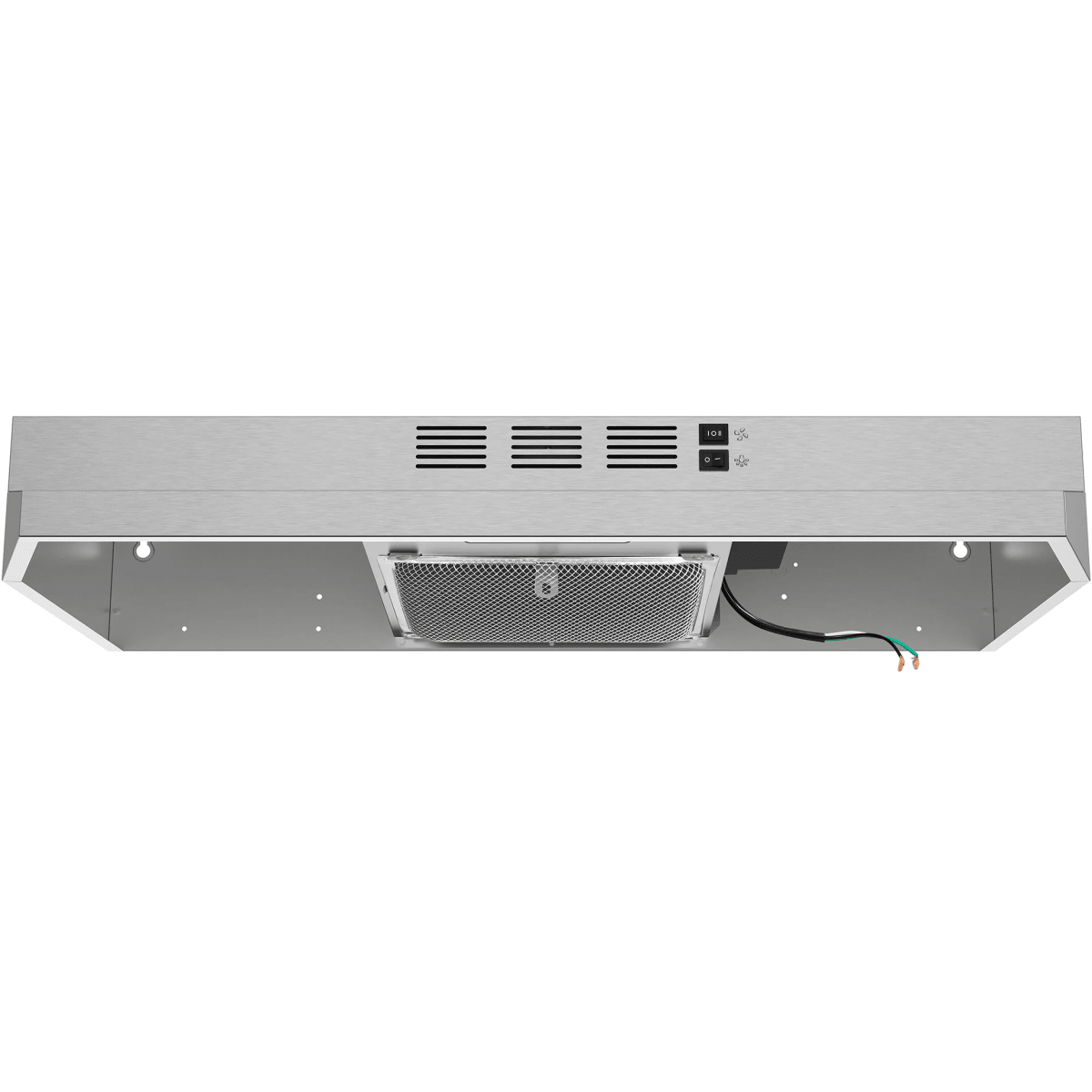 Forno Espresso Cappa FRHUC520030 30 Inch Under Cabinet Range Hood with 2-Speed/200 CFM Blower, Rocker Switch Controls, Energy-Efficient LED Lights, Aluminum Filter with Charcoal Sponge and Recirculated Venting: Stainless Steel