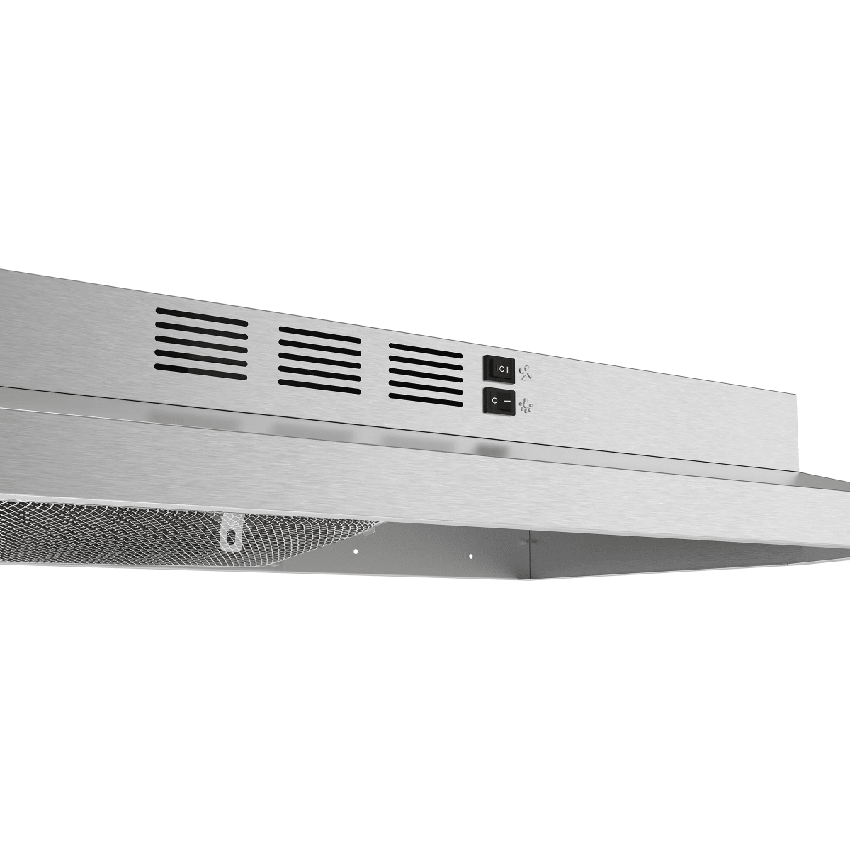 Forno Espresso Cappa FRHUC520030 30 Inch Under Cabinet Range Hood with 2-Speed/200 CFM Blower, Rocker Switch Controls, Energy-Efficient LED Lights, Aluminum Filter with Charcoal Sponge and Recirculated Venting: Stainless Steel