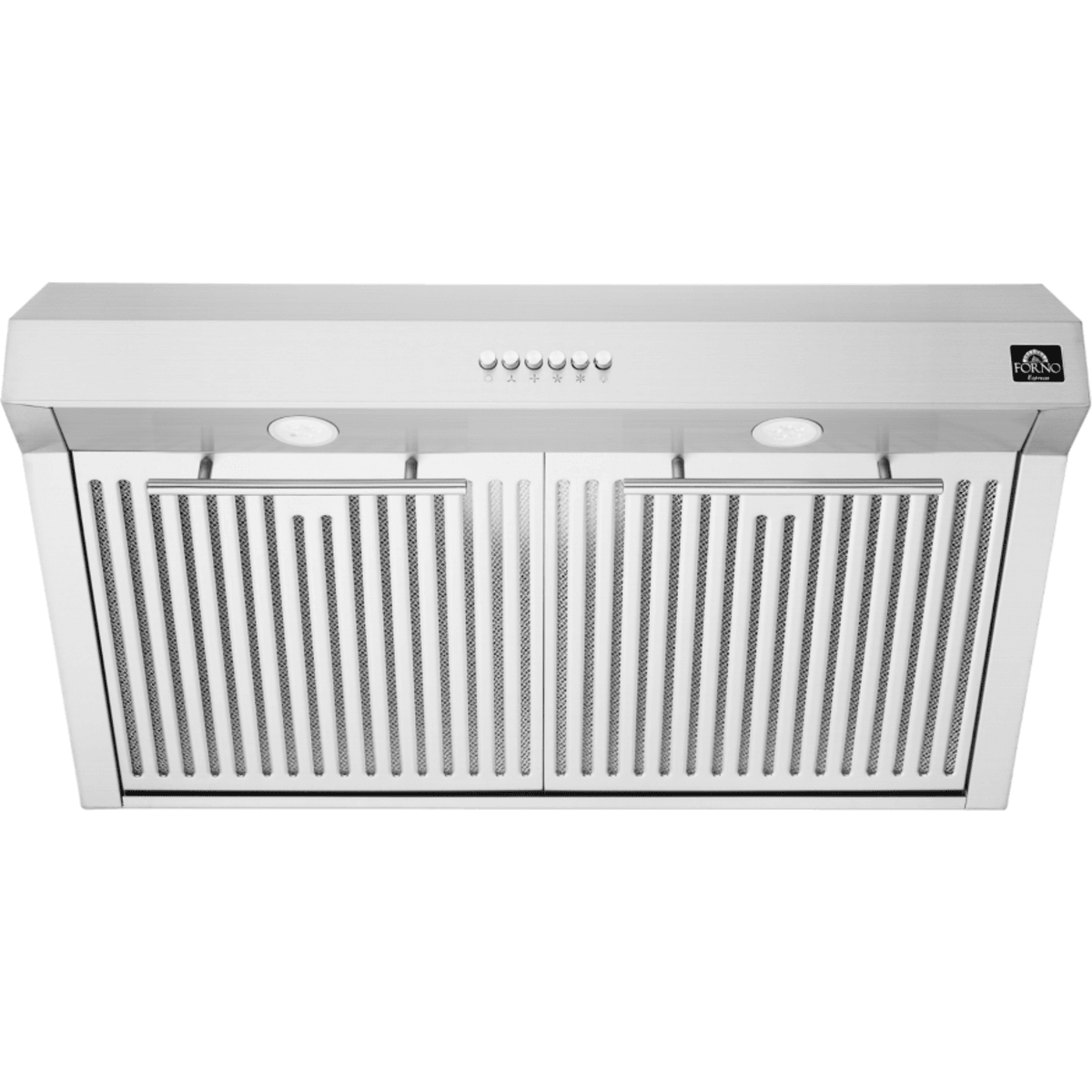 Forno Espresso - Bari FRHUC525530 30 Inch Under Cabinet Range Hood with 4-Speed/400 CFM Blower, Push Button Control, LED Lighting, and Hybrid Filter: Stainless Steel