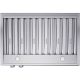 Forno Biagio FRHWM500936 Wall Mount Range Hood with 3-Speed, Knob Control, Dimmable LED Lighting, Baffle Filters and Power-Off Delay (5 min): 36 Inch Width, 600 CFM