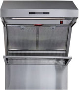 Forno Alta Qualita Savona FRHWM502930HB Wall Mount Range Hood with 4-Speed, Touch Control, LED Strip Lights, Dishwasher-Safe Hybrid Filter, 2 Utensil Hangers and Backsplash: 30 Inch - 600 CFM