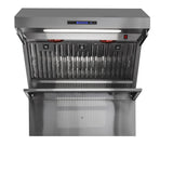 Forno Alta Qualita Savona FRHWM502936 Wall Mount Range Hood with 4-Speed, Touch Control, LED Strip Lights, Dishwasher-Safe Hybrid Filter, 2 Utensil Hangers and Backsplash: 36 Inch - 1200 CFM