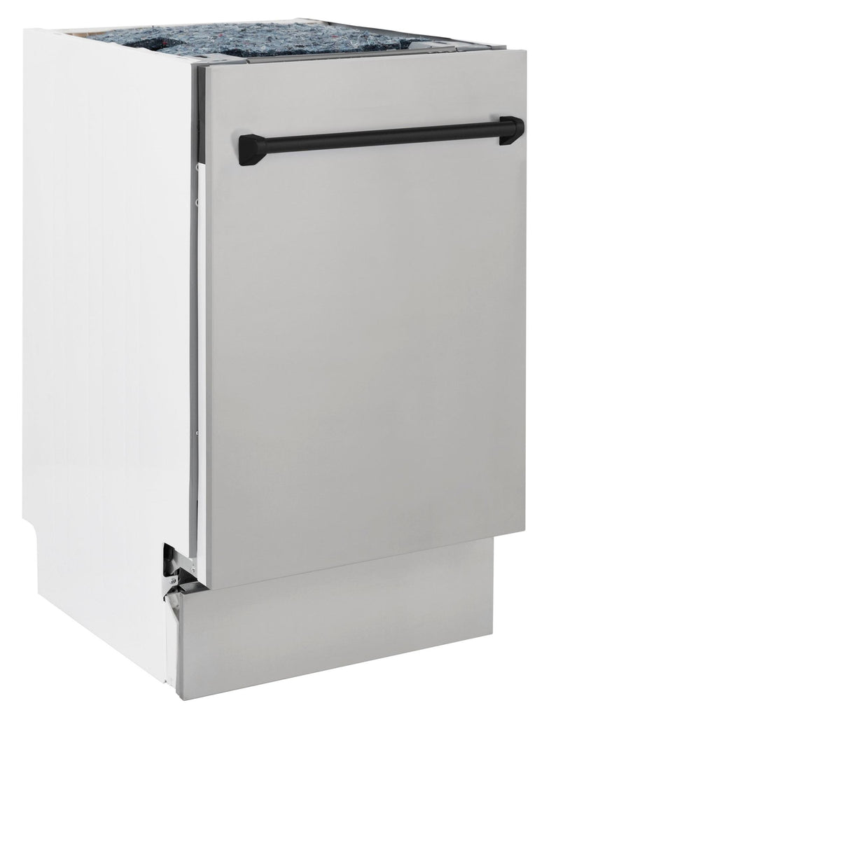 ZLINE Autograph Edition 18' Compact 3rd Rack Top Control Dishwasher in Stainless Steel with Accent Handle, 51dBa (DWVZ-304-18) [Color: Matte Black] - (DWVZ30418MB)