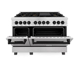 ZLINE Autograph Edition 48" 6.0 cu. ft. Dual Fuel Range with Gas Stove and Electric Oven in DuraSnow Stainless Steel (RASZ-SN-48) [Color: Gold] - (RASZSN48G)