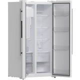 Forno Salerno FFRBI184436WHT 36 Inch Built-In Side by Side Refrigerator with 20 cu. ft. Total Capacity, External Ice/Water Dispenser, and Total Frost-Free Design: White
