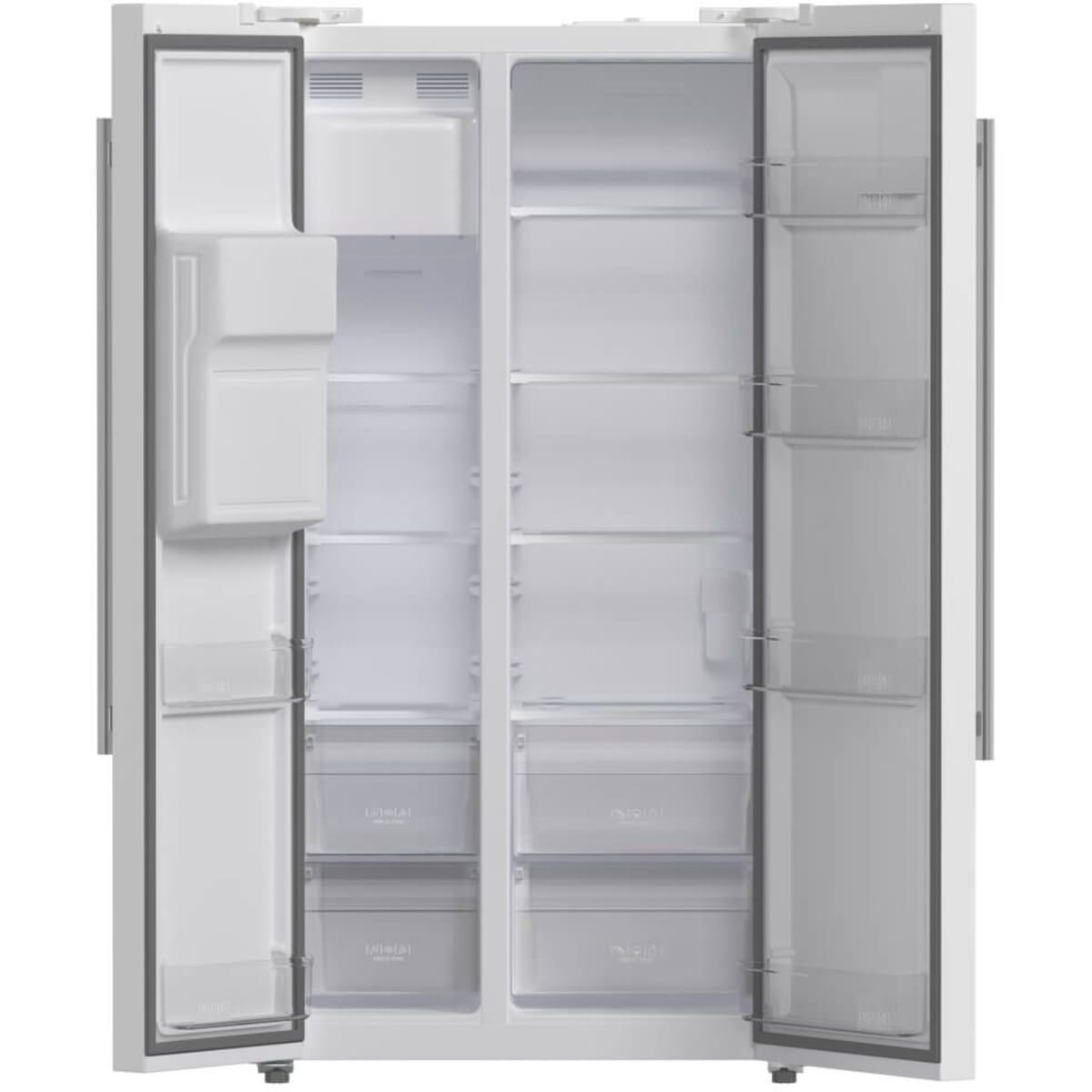 Forno Salerno FFRBI184436WHT 36 Inch Built-In Side by Side Refrigerator with 20 cu. ft. Total Capacity, External Ice/Water Dispenser, and Total Frost-Free Design: White
