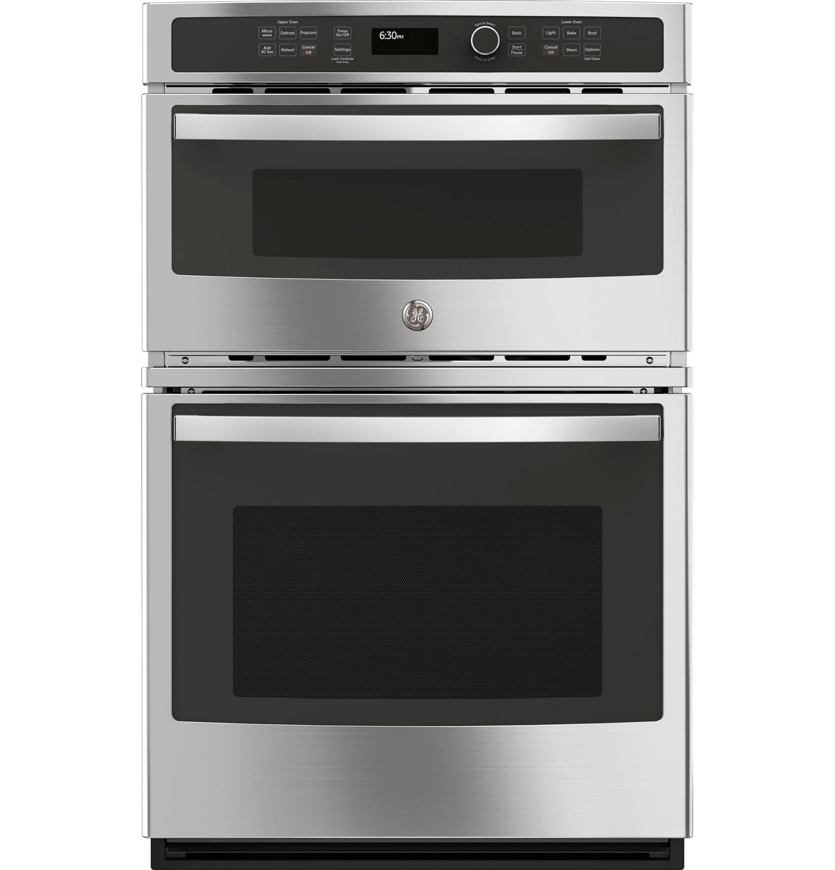 GE JK3800SHSS - 27 in. 6 cu. ft. Electric Microwave/Wall Oven Combo with Sensor Cooking - Stainless Steel
