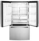 GE GFE26JYMFS - 36 in. 25.6 cu. ft. French Door Refrigerator with Ice & Water Dispenser - Fingerprint Resistant Stainless