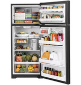 GE GTS18HGNRBB - 28 in. 17.5 cu. ft. Top Freezer Refrigerator - Black