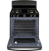 GE JGBS30DEKBB - 30 in. 4.8 cu. ft. Gas Range with 4 Sealed Burners - Black