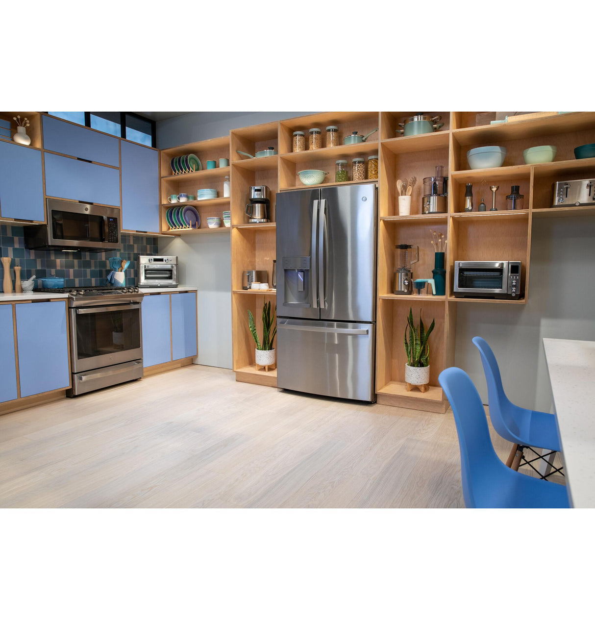 GE GYE22GYNFS - 36 in. 22.1 cu. ft. Counter Depth French Door Refrigerator with Ice & Water Dispenser - Fingerprint Resistant Stainless