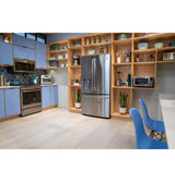 GE GYE22GYNFS - 36 in. 22.1 cu. ft. Counter Depth French Door Refrigerator with Ice & Water Dispenser - Fingerprint Resistant Stainless