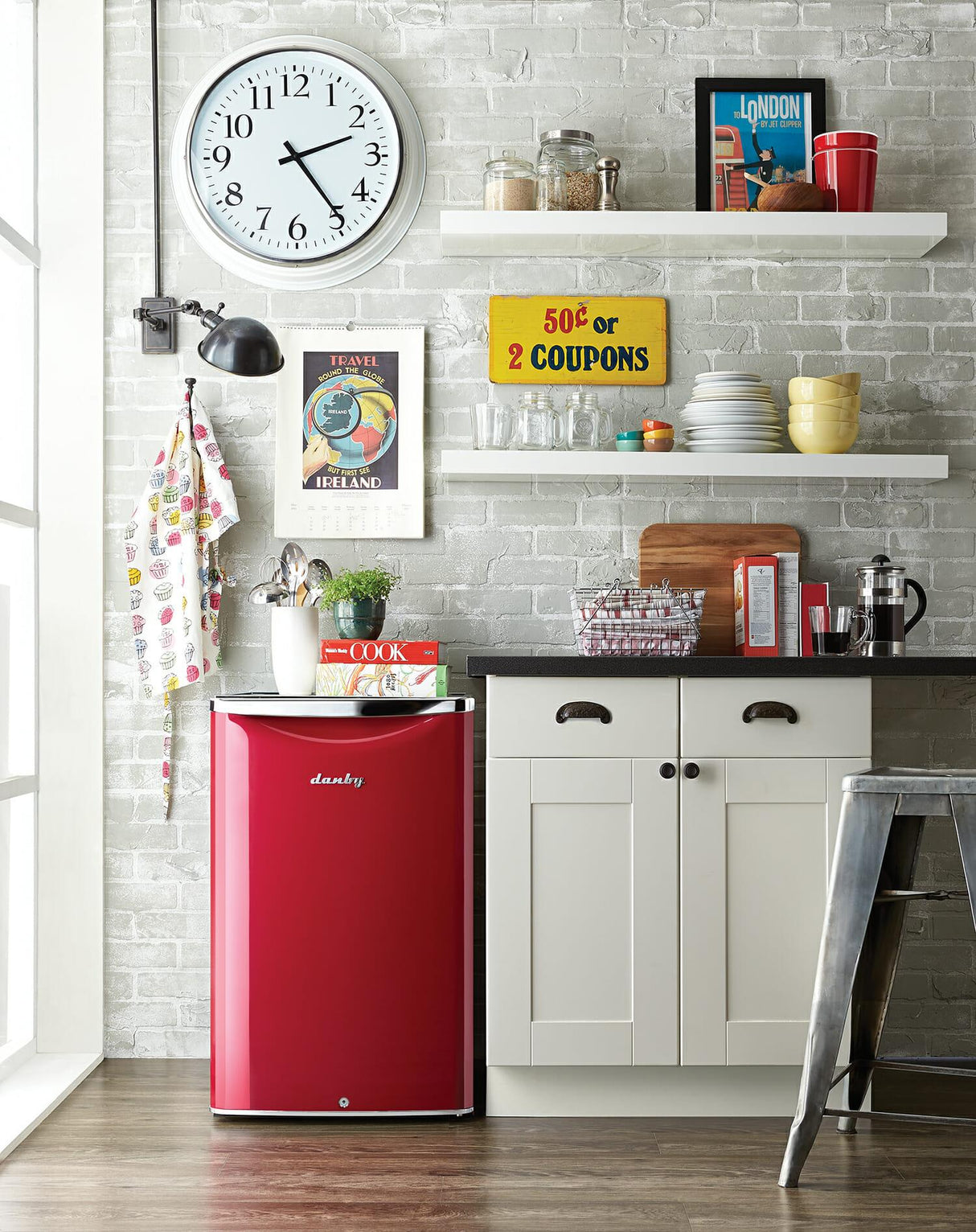 Danby 4.4 cu. ft. Retro Compact Fridge in Metallic Red - (DAR044A6LDB)