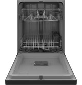 GE GDF535PGRBB - 24 in. Front Control Flush-Mount Dishwasher with 55 dBa Sound Level, Dry Boost & Pocket Handle - Black