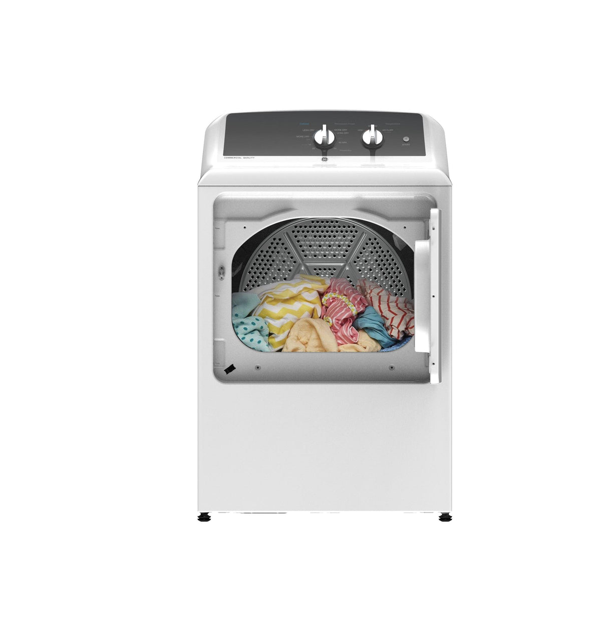 GE 6.2 cu. ft. Capacity Gas Dryer with Up To 120 ft. Venting​ and 5-yr Limited Warranty​ - (GTX52GASPWB)