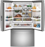 GE GNE29GYNFS - 36 in. 28.7 cu. ft. French Door Refrigerator with Ice Maker - Fingerprint Resistant Stainless