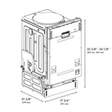 ZLINE 18 in. Compact Panel Ready Top Control Dishwasher with Stainless Steel Tub, 54dBa (DW7714-18) - (DW771418)