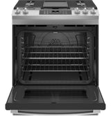 GE(R) 30" Slide-In Front-Control Convection Gas Range with No Preheat Air Fry - (JGS760SPSS)