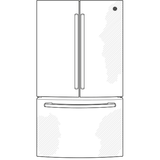 GE GWE19JGLWW - 33 in. 18.6 cu. ft. Counter Depth French Door Refrigerator with Internal Water Dispenser - White