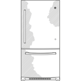 GE(R) ENERGY STAR(R) 21.0 Cu. Ft. Bottom-Freezer Refrigerator Fingerprint Resistant Stainless- (GDE21EYKFS)