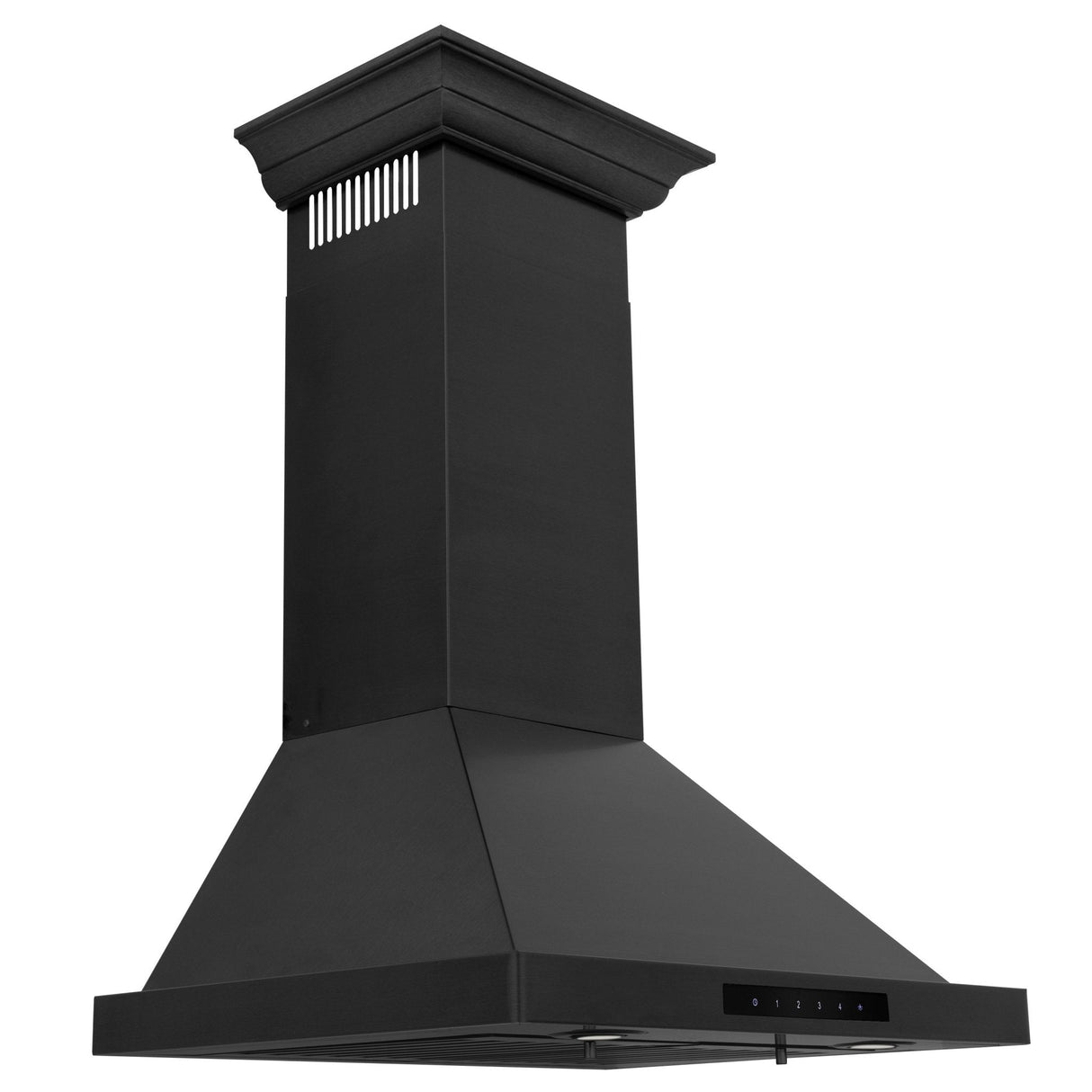 ZLINE Convertible Vent Wall Mount Range Hood in Black Stainless Steel with Crown Molding (BSKBNCRN) - (BSKBNCRN24)