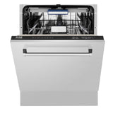 ZLINE 24" Tallac Series 3rd Rack Dishwasher with Traditional Handle, 51dBa (DWV-24) [Color: 304 Stainless] - (DWV30424)
