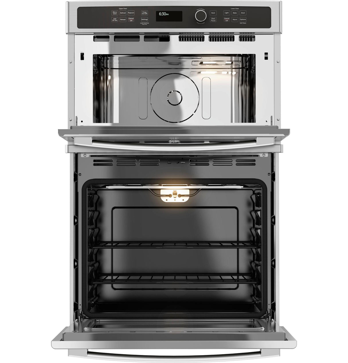 GE JK3800SHSS - 27 in. 6 cu. ft. Electric Microwave/Wall Oven Combo with Sensor Cooking - Stainless Steel