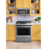 GE(R) 30" Slide-In Front-Control Convection Gas Range with No Preheat Air Fry - (JGS760SPSS)