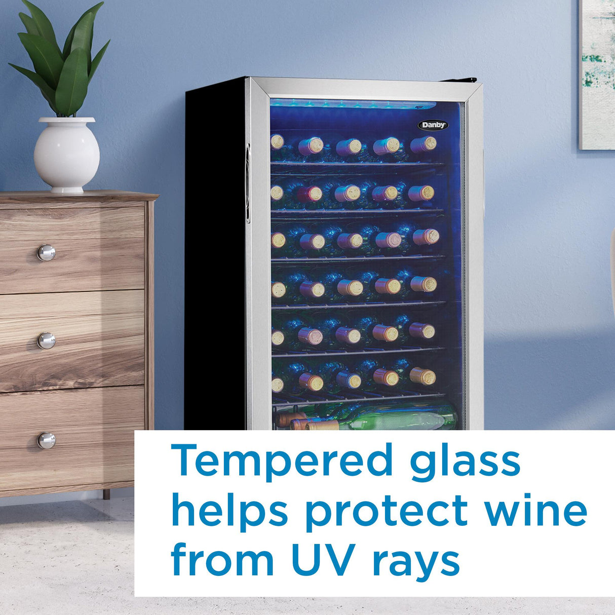 Danby 36 Bottle Free-Standing Wine Cooler in Stainless Steel - (DWC036A1BSSDB6)