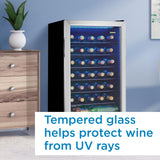 Danby 36 Bottle Free-Standing Wine Cooler in Stainless Steel - (DWC036A1BSSDB6)
