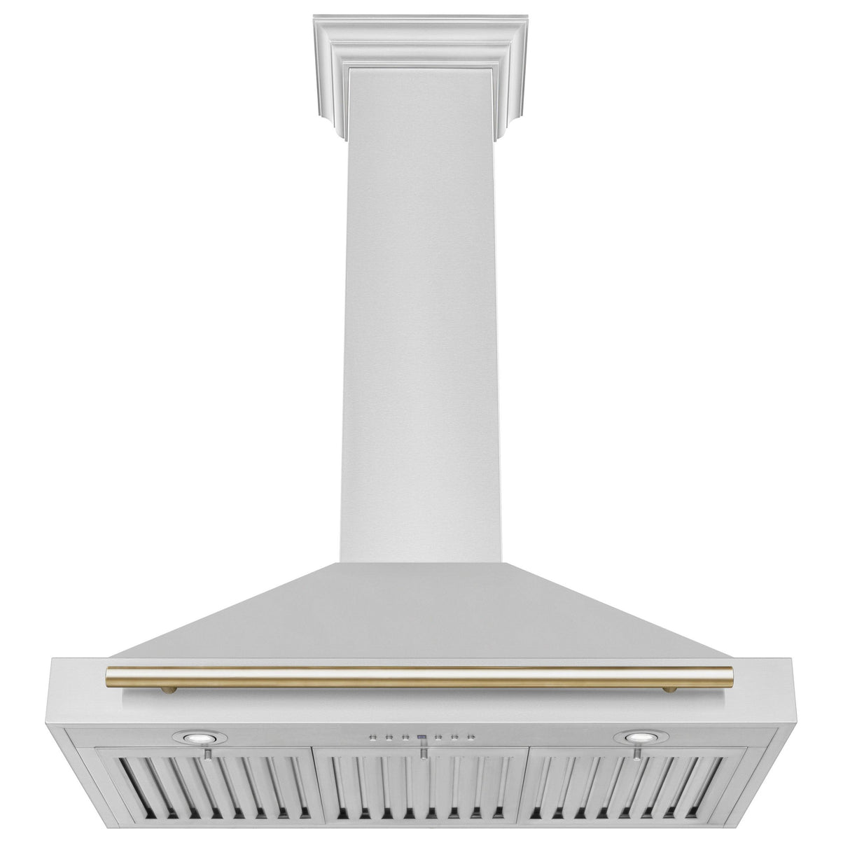 ZLINE 36 in. Autograph Edition Convertible Stainless Steel Range Hood with Stainless Steel Shell [Color: Gold Accents] - (KB4STZ36G)