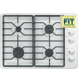 GE JGP3030DLWW - 30 in. 4-Burner Natural Gas Cooktop with Simmer Burner & Power Burner - White