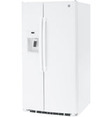 GE GSS25GGPWW - 36 in. 25.3 cu. ft. Side by Side Refrigerator with Ice & Water Dispenser - White