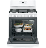 GE JGBS66DEKWW - 30 in. 5 cu. ft. Gas Range with 5 Sealed Burners & Griddle - White