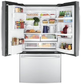 GE GYE22GYNFS - 36 in. 22.1 cu. ft. Counter Depth French Door Refrigerator with Ice & Water Dispenser - Fingerprint Resistant Stainless