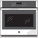 GE JTS3000SNSS - 30 in. 5 ft Smart Built-In Self-Clean Single Wall Oven with Never-Scrub Racks - Stainless Steel