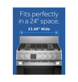 24" 2.9 Cu. Ft. Gas Free-Standing Range with Convection and Modular Backguard - (QGAS740RMSS)