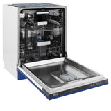 ZLINE 24" Tallac Series 3rd Rack Dishwasher with Traditional Handle, 51dBa (DWV-24) [Color: Blue Matte] - (DWVBM24)