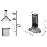 ZLINE Ducted Island Mount Range Hood in Outdoor Approved Stainless Steel (597i-304) - (597I30436)
