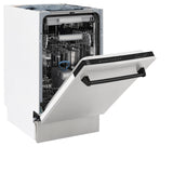 ZLINE Autograph Edition 18' Compact 3rd Rack Top Control Dishwasher in Stainless Steel with Accent Handle, 51dBa (DWVZ-304-18) [Color: Matte Black] - (DWVZ30418MB)