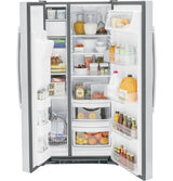 GE GSS23GYPFS - 33 in. 23 cu. ft. Side by Side Refrigerator with Ice & Water Dispenser - Fingerprint Resistant Stainless