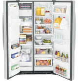 GE GSS25GYPFS - 36 in. 25.3 cu. ft. Side by Side Refrigerator with Ice & Water Dispenser - Fingerprint Resistant Stainless