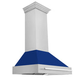 ZLINE 36 in. DuraSnow Stainless Steel Range Hood with DuraSnow Shell (8654SNX-36) [Color: Blue Gloss] - (8654SNXBG36)