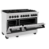 ZLINE Autograph Edition 48" 6.0 cu. ft. Dual Fuel Range with Gas Stove and Electric Oven in DuraSnow Stainless Steel (RASZ-SN-48) [Color: Gold] - (RASZSN48G)