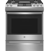 GE(R) 30" Slide-In Front-Control Convection Gas Range with No Preheat Air Fry - (JGS760SPSS)