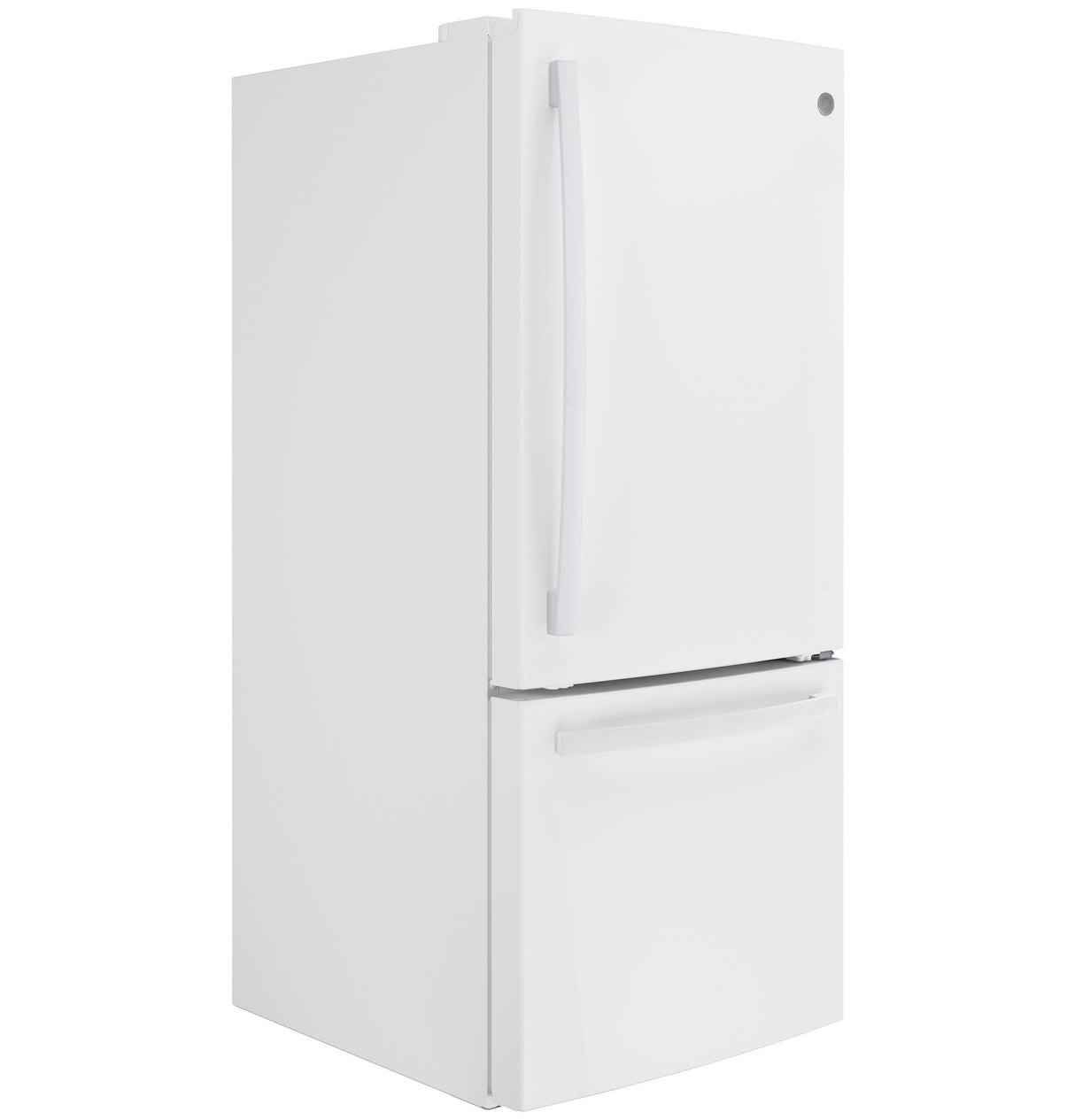 GE GDE21EGKWW - 30 in. 21 cu. ft. Bottom Freezer Refrigerator with Ice Maker - White